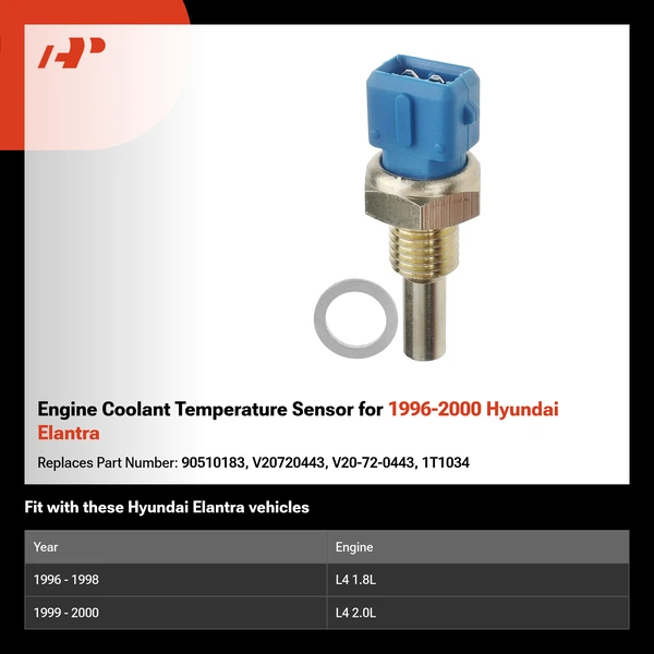 Engine Coolant Temperature Sensor for 1996-2000 Hyundai Elantra