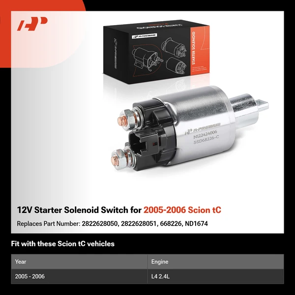 12V Starter Solenoid Switch for 2005-2006 Scion tC