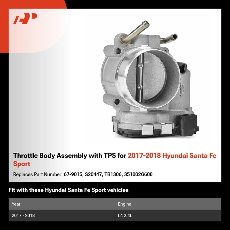 Throttle Body Assembly with TPS for 2017-2018 Hyundai Santa Fe Sport