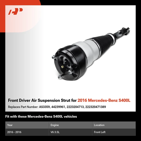 Front Driver Air Suspension Strut for 2016 Mercedes-Benz S400L
