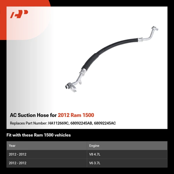 AC Suction Hose for 2012 Ram 1500