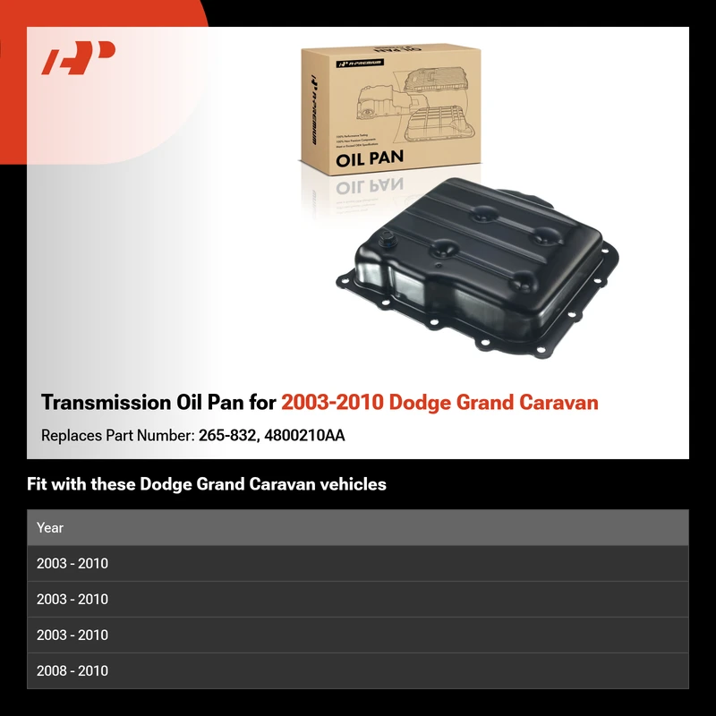 Transmission Oil Pan for 2003-2010 Dodge Grand Caravan
