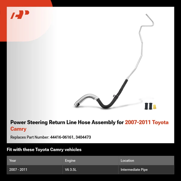 Power Steering Return Line Hose Assembly for 2007-2011 Toyota Camry