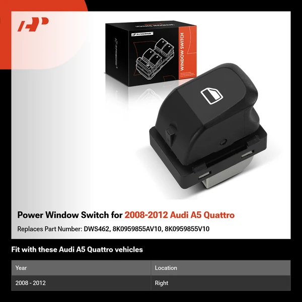 Power Window Switch for 2008-2012 Audi A5 Quattro