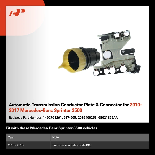 Automatic Transmission Conductor Plate & Connector for 2010-2017 Mercedes-Benz Sprinter 3500