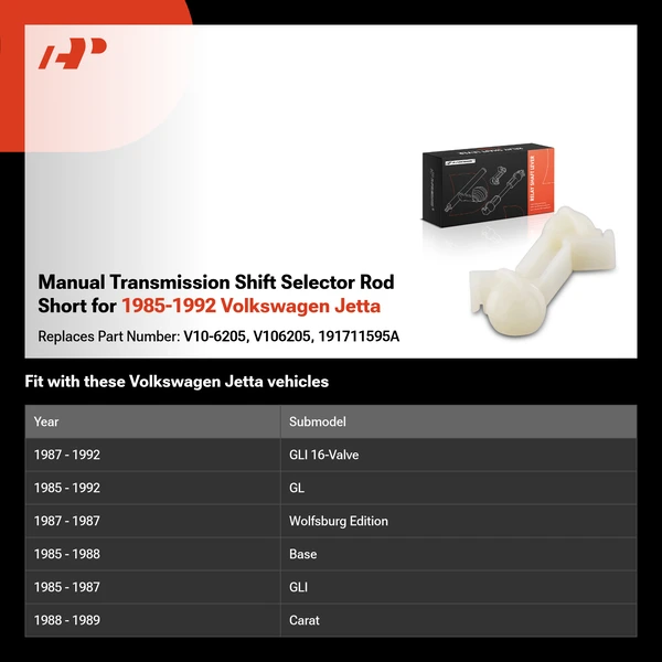 Manual Transmission Shift Selector Rod Short for 1985-1992 Volkswagen Jetta