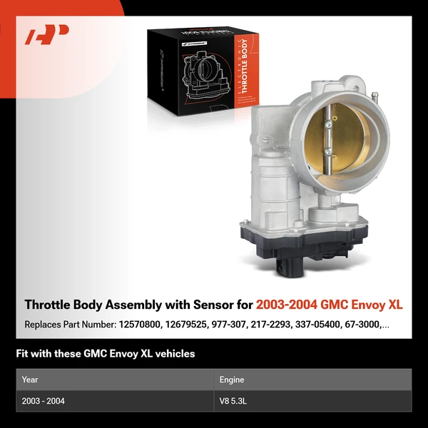 Throttle Body Assembly with Sensor for 2003-2004 GMC Envoy XL