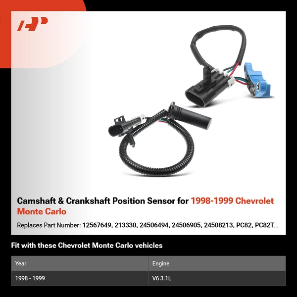 Camshaft & Crankshaft Position Sensor for 1998-1999 Chevrolet Monte Carlo