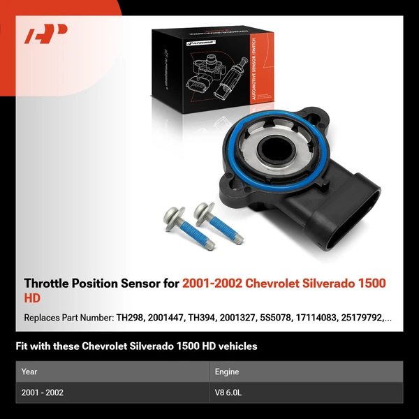 Throttle Position Sensor for 2001-2002 Chevrolet Silverado 1500 HD