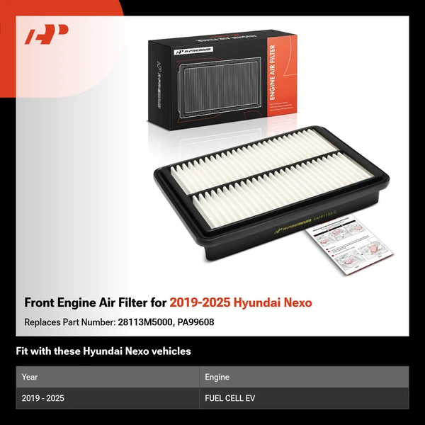 Front Engine Air Filter for 2019-2025 Hyundai Nexo