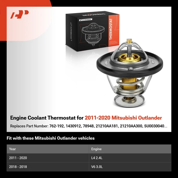 Engine Coolant Thermostat for 2011-2020 Mitsubishi Outlander