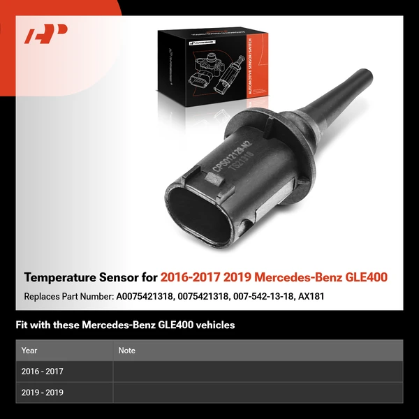Temperature Sensor for 2016-2017 2019 Mercedes-Benz GLE400