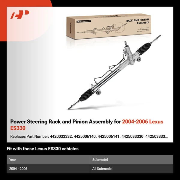 Power Steering Rack and Pinion Assembly for 2004-2006 Lexus ES330