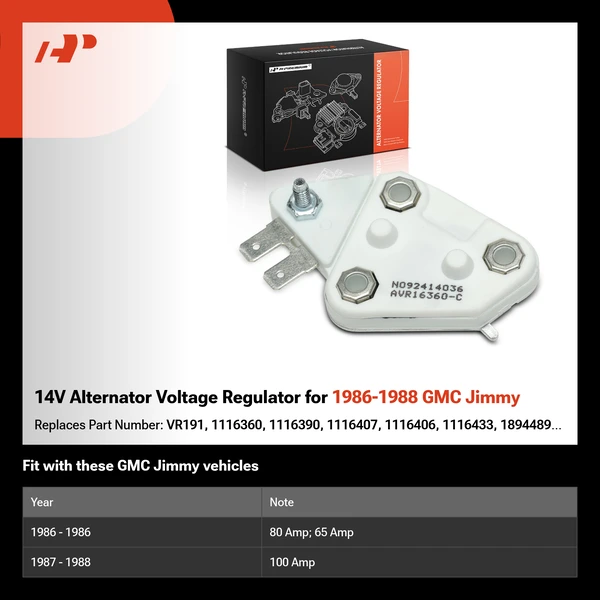 14V Alternator Voltage Regulator for 1986-1988 GMC Jimmy