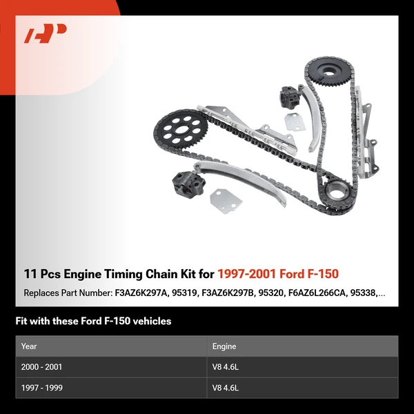 11 Pcs Engine Timing Chain Kit for 1997-2001 Ford F-150
