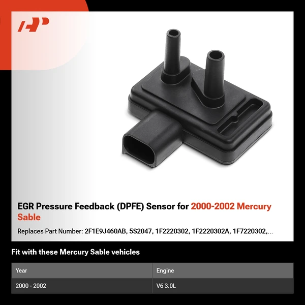 EGR Pressure Feedback (DPFE) Sensor for 2000-2002 Mercury Sable