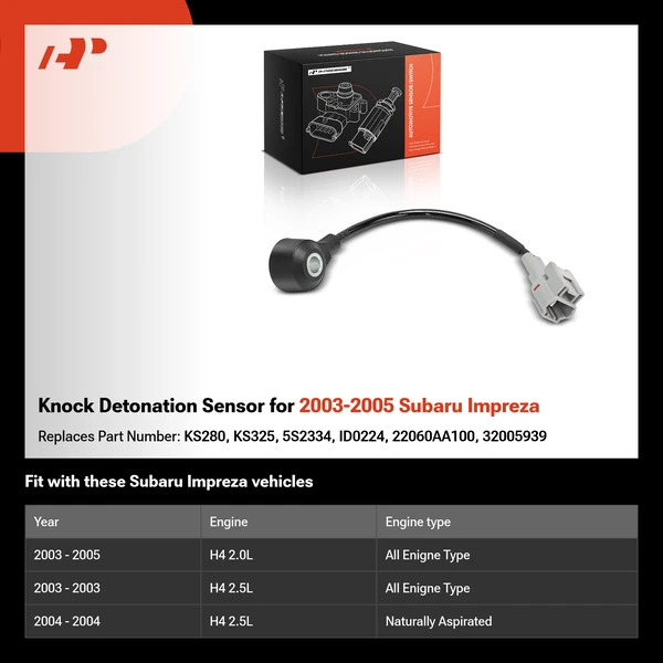 Knock Detonation Sensor for 2003-2005 Subaru Impreza