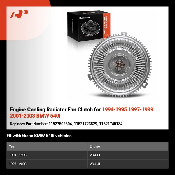 Engine Cooling Radiator Fan Clutch for 1994-1995 1997-1999 2001-2003 BMW 540i