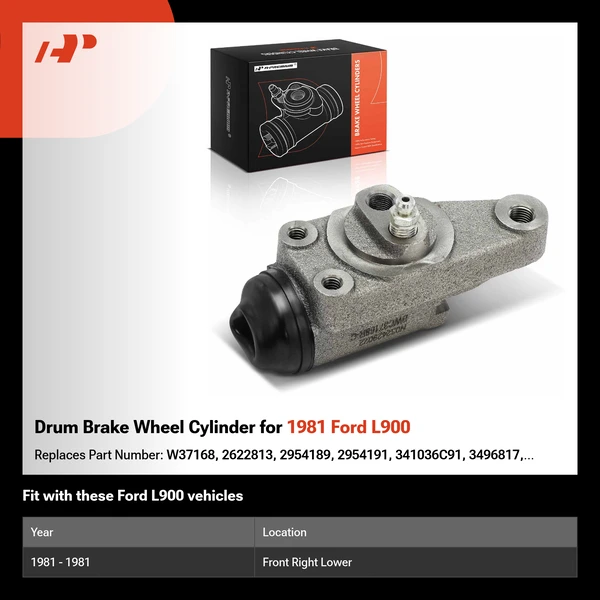 Drum Brake Wheel Cylinder for 1981 Ford L900