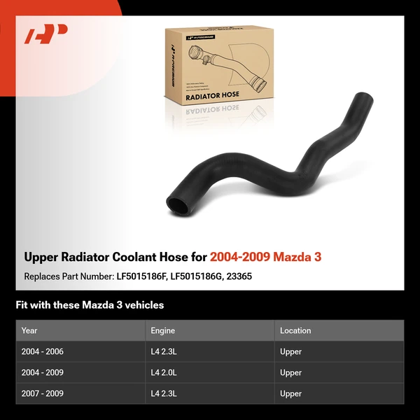 Upper Radiator Coolant Hose for 2004-2009 Mazda 3