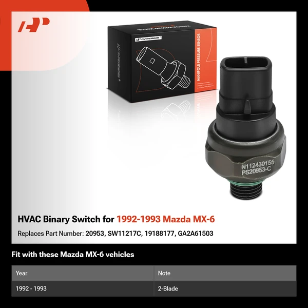 HVAC Binary Switch for 1992-1993 Mazda MX-6