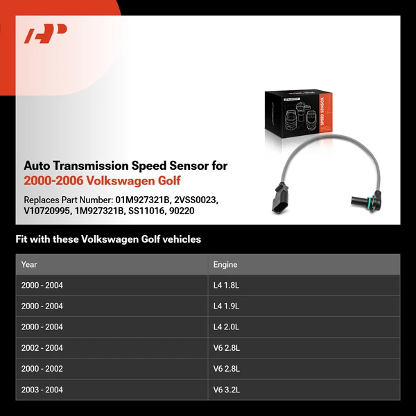 Auto Transmission Speed Sensor for 2000-2006 Volkswagen Golf