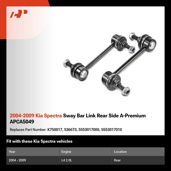 2004-2009 Kia Spectra Sway Bar Link Rear Side A-Premium APCA5049
