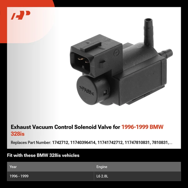 Exhaust Vacuum Control Solenoid Valve for 1996-1999 BMW 328is