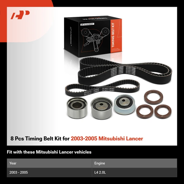 8 Pcs Timing Belt Kit for 2003-2005 Mitsubishi Lancer