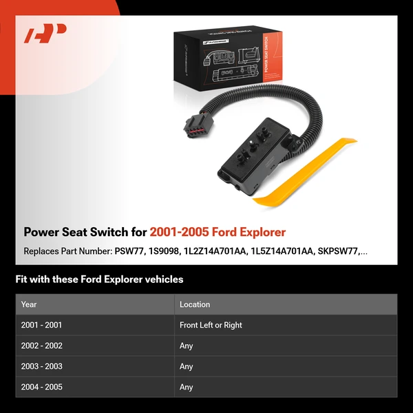 Power Seat Switch for 2001-2005 Ford Explorer