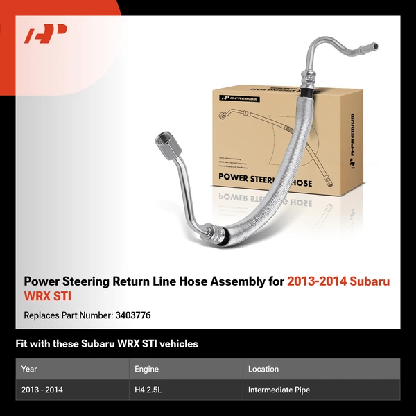 Power Steering Return Line Hose Assembly for 2013-2014 Subaru WRX STI