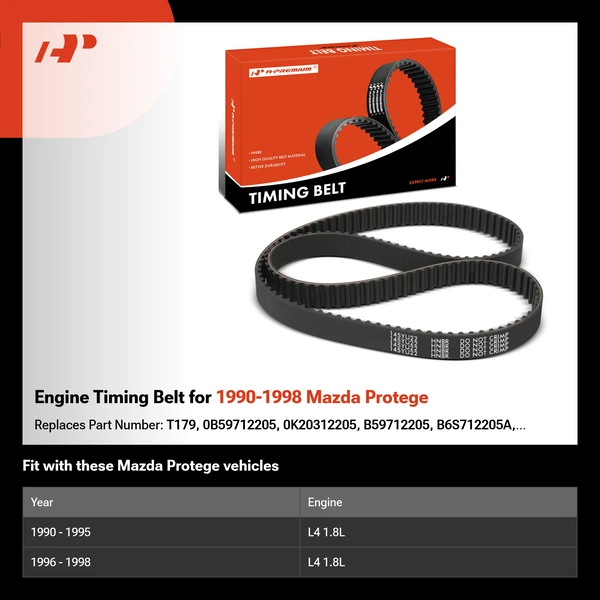 Engine Timing Belt for 1990-1998 Mazda Protege