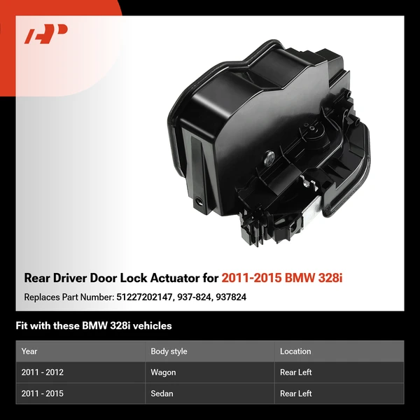 Rear Driver Door Lock Actuator for 2011-2015 BMW 328i