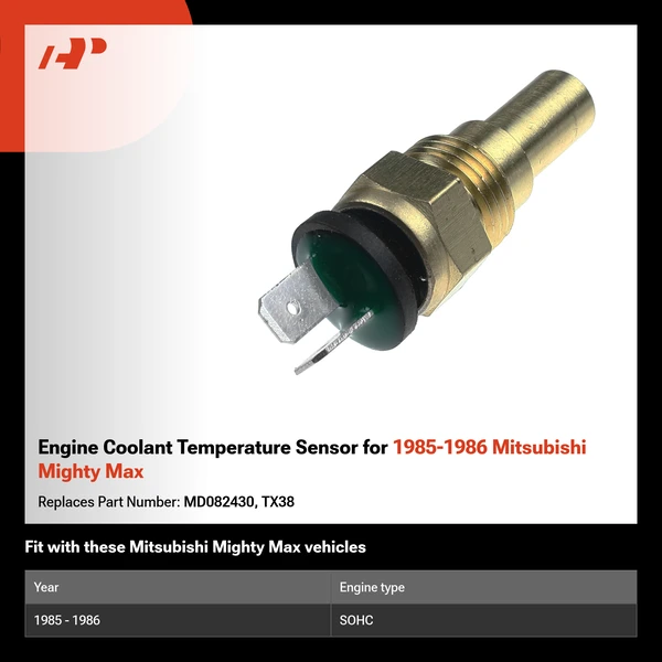 Engine Coolant Temperature Sensor for 1985-1986 Mitsubishi Mighty Max