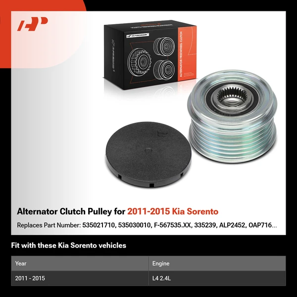 Alternator Clutch Pulley for 2011-2015 Kia Sorento