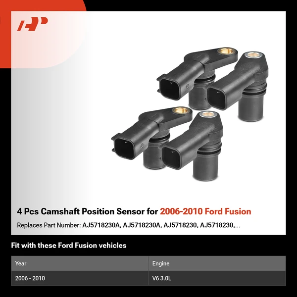 4 Pcs Camshaft Position Sensor for 2006-2010 Ford Fusion