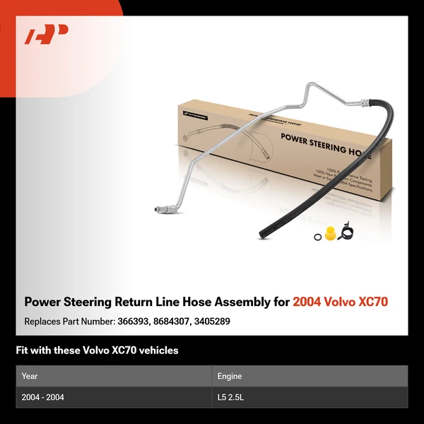 Power Steering Return Line Hose Assembly for 2004 Volvo XC70