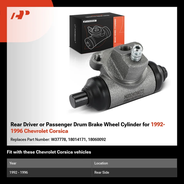 Rear Driver or Passenger Drum Brake Wheel Cylinder for 1992-1996 Chevrolet Corsica