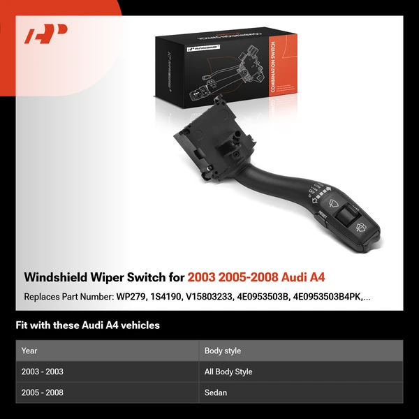 Windshield Wiper Switch for 2003 2005-2008 Audi A4