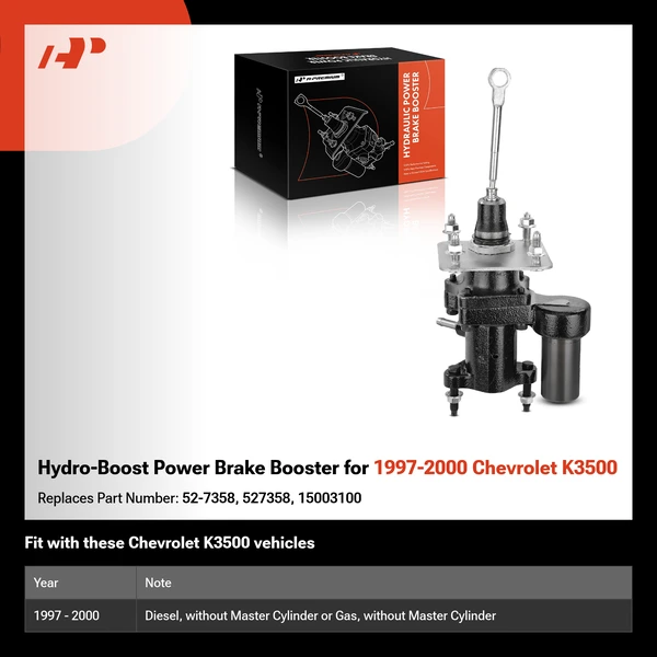 Hydro-Boost Power Brake Booster for 1997-2000 Chevrolet K3500
