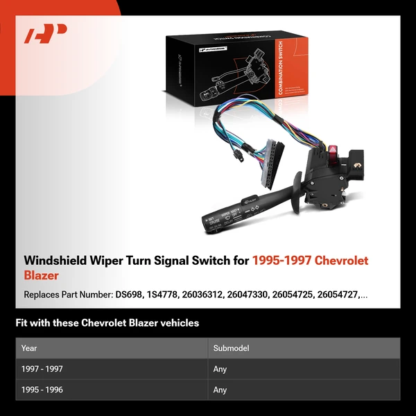Windshield Wiper Turn Signal Switch for 1995-1997 Chevrolet Blazer