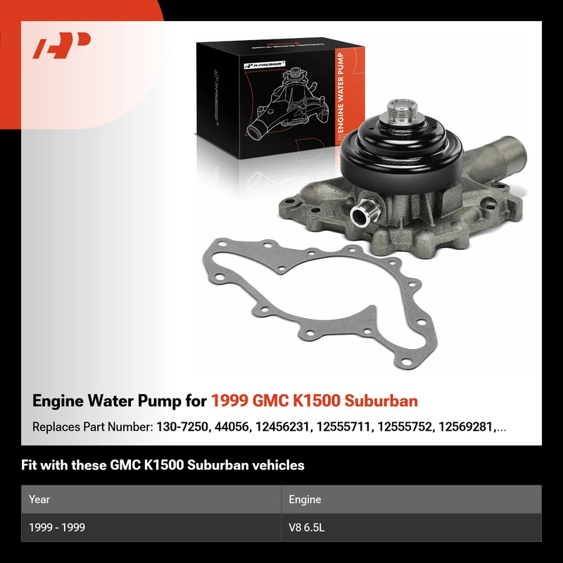Engine Water Pump for 1999 GMC K1500 Suburban