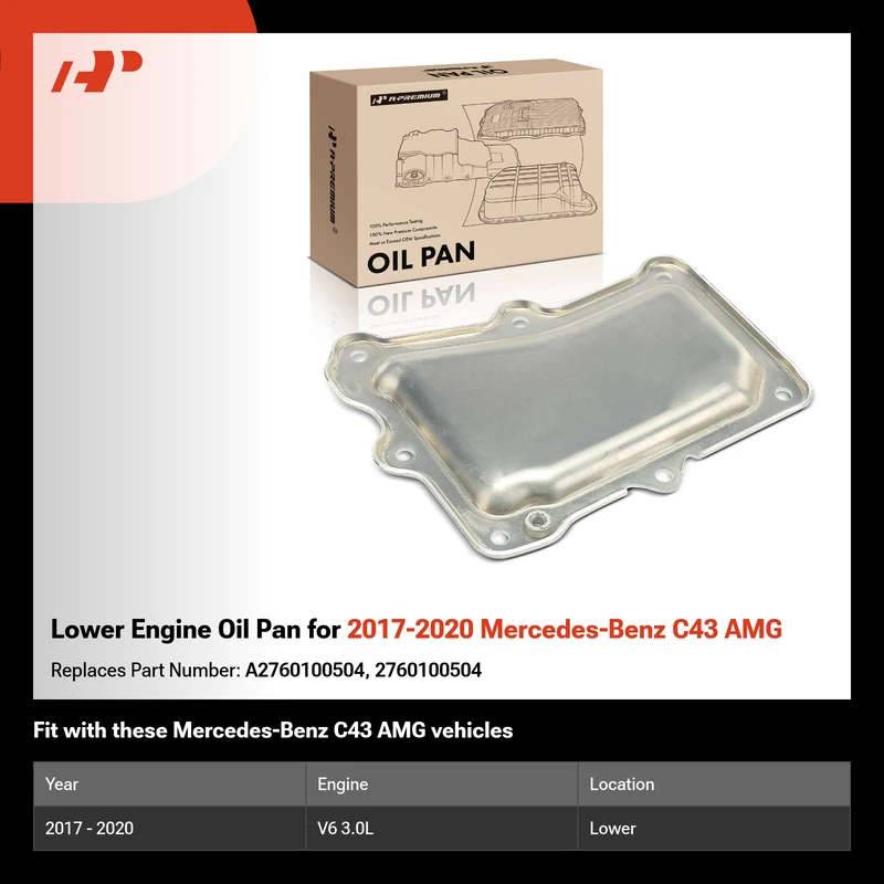 Lower Engine Oil Pan for 2017-2020 Mercedes-Benz C43 AMG
