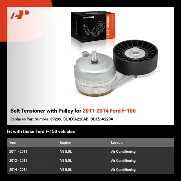 Belt Tensioner with Pulley for 2011-2014 Ford F-150