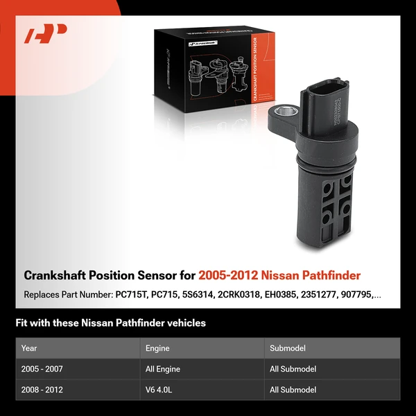 Crankshaft Position Sensor for 2005-2012 Nissan Pathfinder
