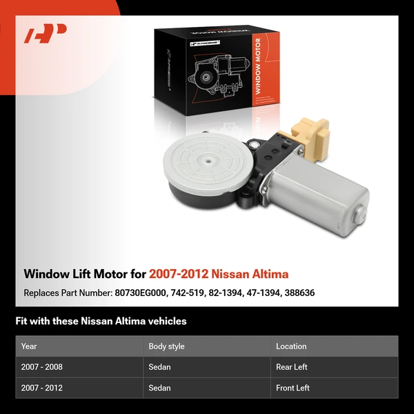Window Lift Motor for 2007-2012 Nissan Altima