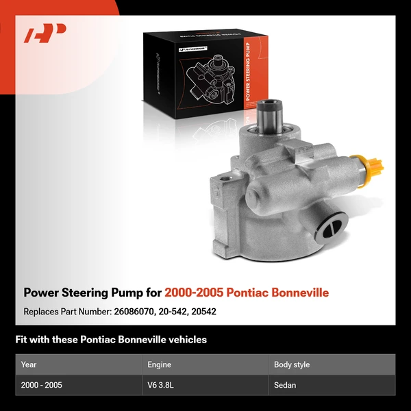 Power Steering Pump for 2000-2005 Pontiac Bonneville