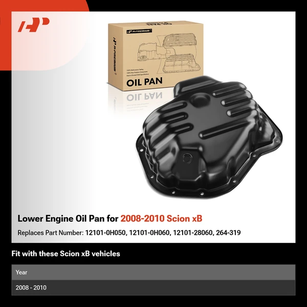 Lower Engine Oil Pan for 2008-2010 Scion xB