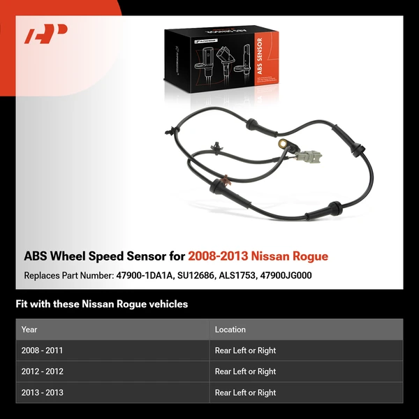 ABS Wheel Speed Sensor for 2008-2013 Nissan Rogue