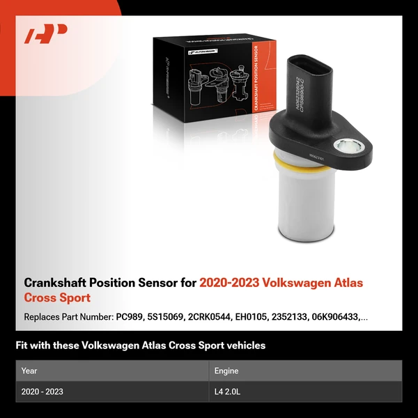 Crankshaft Position Sensor for 2020-2023 Volkswagen Atlas Cross Sport